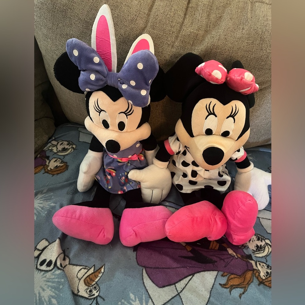 Disney Minnie Mouse Plush Duo - Purple, Pink, and Black